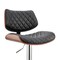 Armen Living Leland Adjustable Black Faux Leather and Chrome Finish Bar Stool LCLEBAWABL - alternate 8